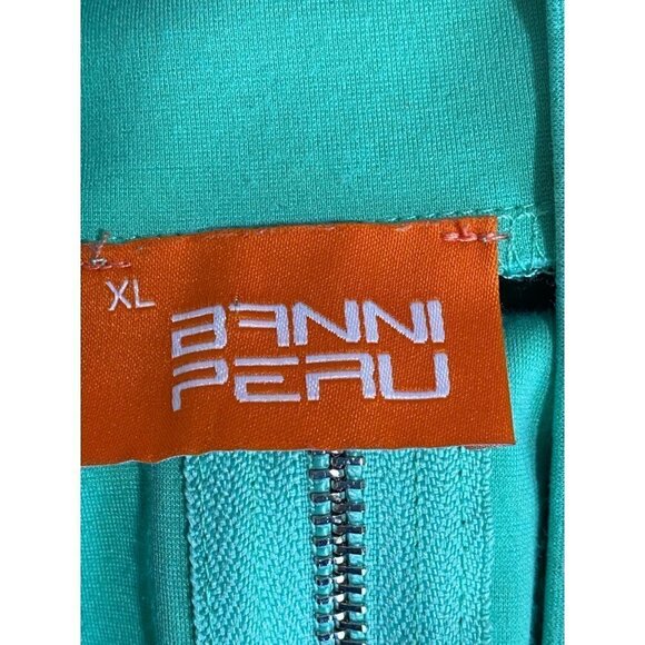 Banni Peru Women's Green Mint Quarter Zipper Sweatshirt with Pockets Size XL - Picture 6 of 10